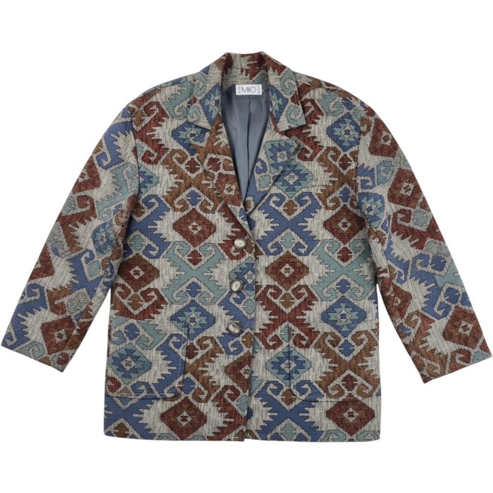 Vintage Milo Dallas Boston Southwestern Tapestry Jacket Woven Aztec Blazer